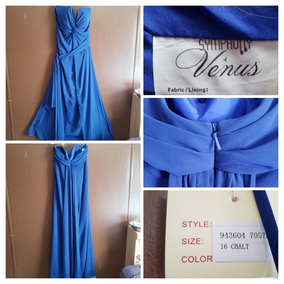 Cobalt bridesmaid dress - Picture 1 of 2